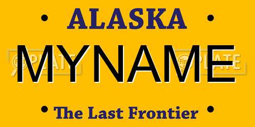 MYNAME Alaska License Plate
