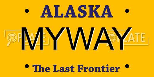 MYWAY Alaska License Plate