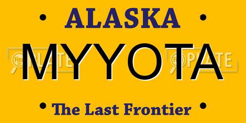 MYYOTA Alaska License Plate