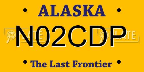 N02CDP Alaska License Plate