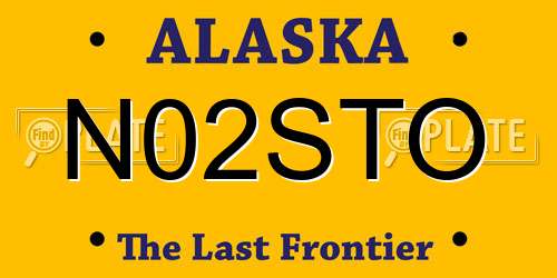 N02STO Alaska License Plate