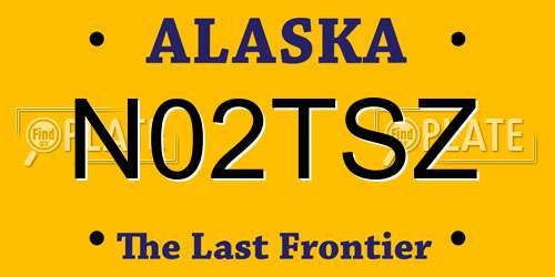 N02TSZ Alaska License Plate