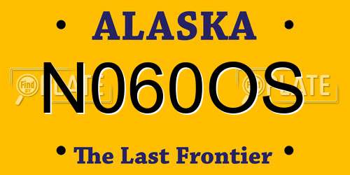 N060OS Alaska License Plate