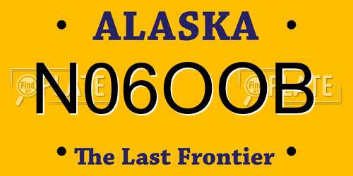 N06OOB Alaska License Plate