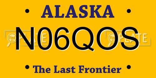 N06QOS Alaska License Plate