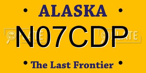 N07CDP Alaska License Plate