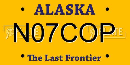 N07COP Alaska License Plate