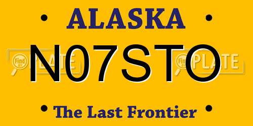N07STO Alaska License Plate