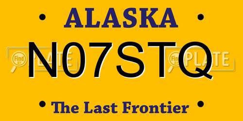 N07STQ Alaska License Plate