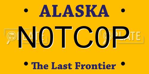 N0TC0P Alaska License Plate