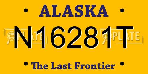 N16281T Alaska License Plate
