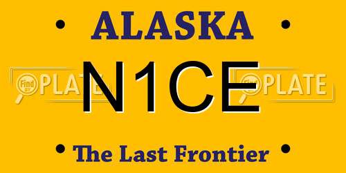 N1CE Alaska License Plate