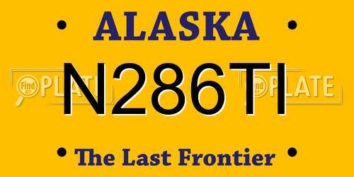 N286TI Alaska License Plate