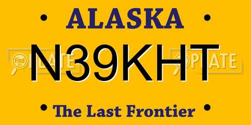 N39KHT Alaska License Plate