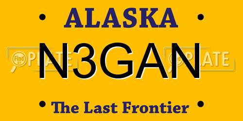 N3GAN Alaska License Plate