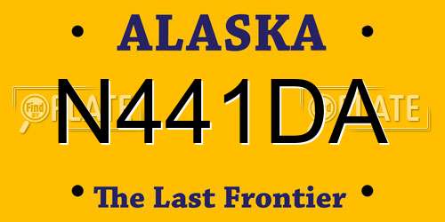 N441DA Alaska License Plate