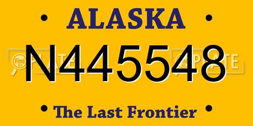 N445548 Alaska License Plate