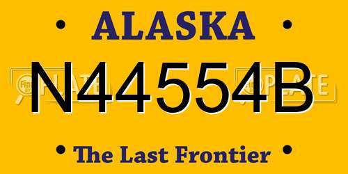 N44554B Alaska License Plate