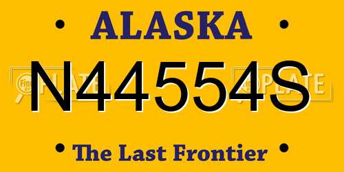 N44554S Alaska License Plate