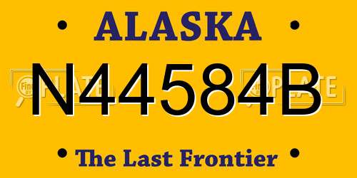 N44584B Alaska License Plate