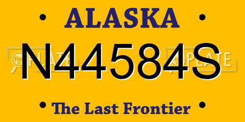 N44584S Alaska License Plate