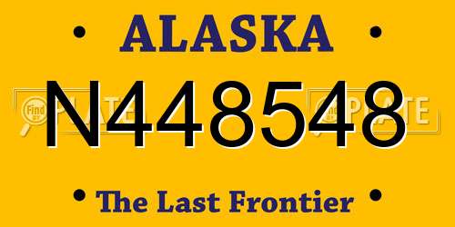 N448548 Alaska License Plate