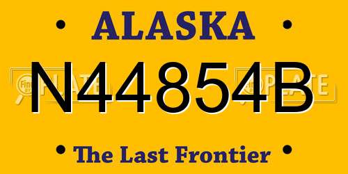 N44854B Alaska License Plate