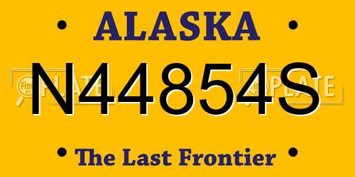 N44854S Alaska License Plate