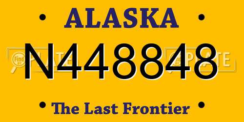 N448848 Alaska License Plate