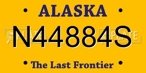 N44884S Alaska License Plate