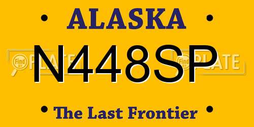 N448SP Alaska License Plate