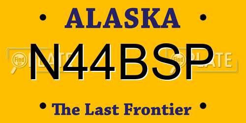 N44BSP Alaska License Plate