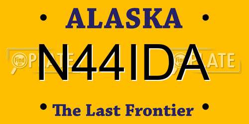 N44IDA Alaska License Plate