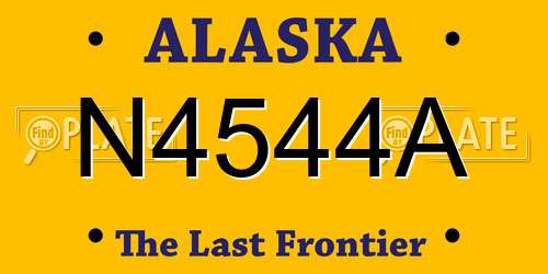 N4544A Alaska License Plate