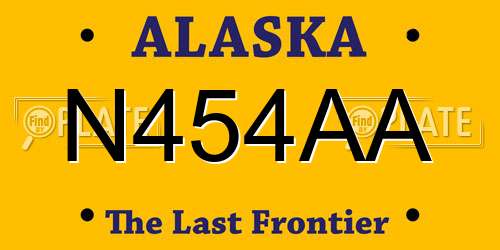 N454AA Alaska License Plate