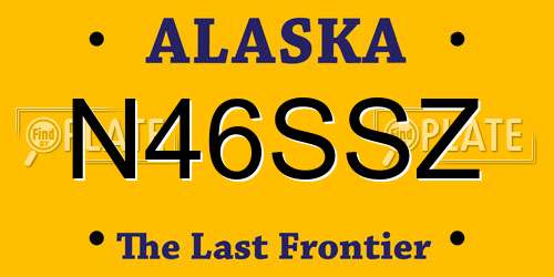 N46SSZ Alaska License Plate
