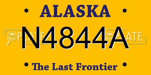 N4844A Alaska License Plate