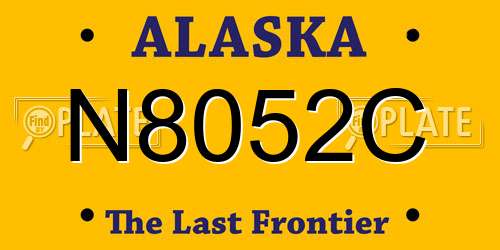 N8052C Alaska License Plate