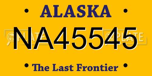 NA45545 Alaska License Plate