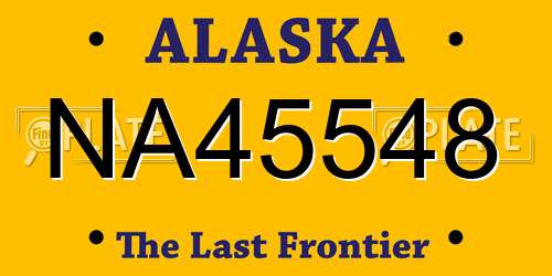 NA45548 Alaska License Plate