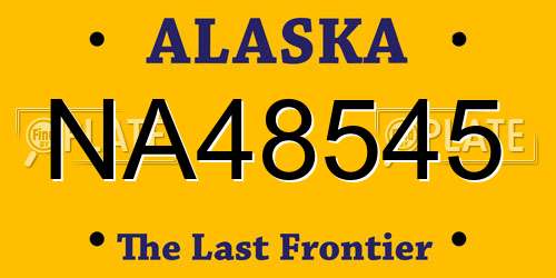 NA48545 Alaska License Plate