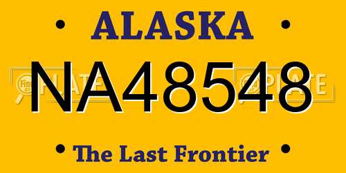 NA48548 Alaska License Plate