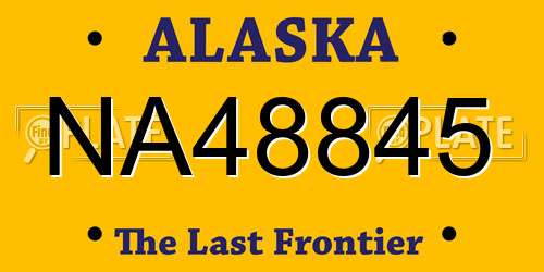 NA48845 Alaska License Plate