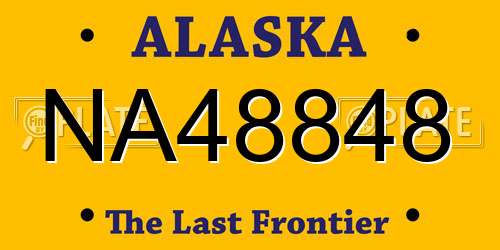 NA48848 Alaska License Plate