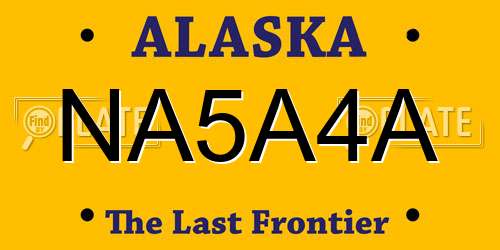 NA5A4A Alaska License Plate