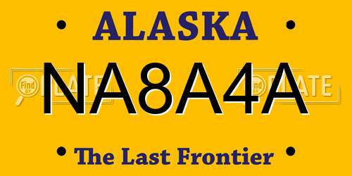 NA8A4A Alaska License Plate