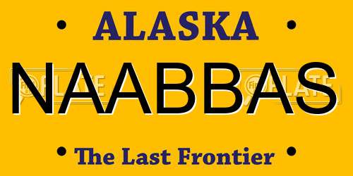 NAABBAS Alaska License Plate