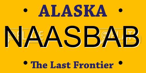 NAASBAB Alaska License Plate