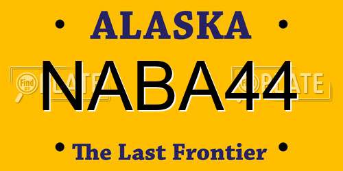 NABA44 Alaska License Plate