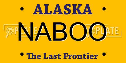 NABOO Alaska License Plate
